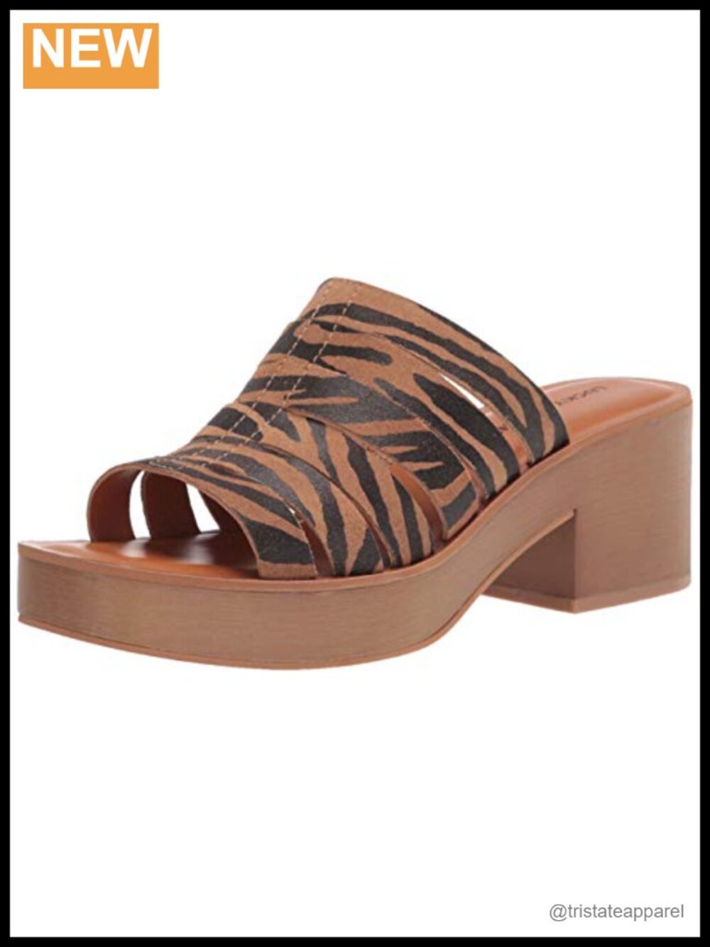 Platform Clog Sandal with Memory Foam Insole & Ankle Strap